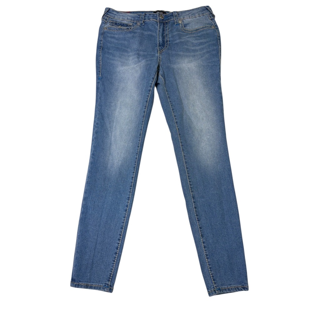 True Religion Jennieโ Curvy Mid Rise Super Skinny Jeans Size 30 Blue Denim